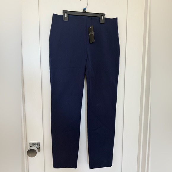 Ralph Lauren Classic stretch Navy Straight Leg Pants - Picture 6 of 9